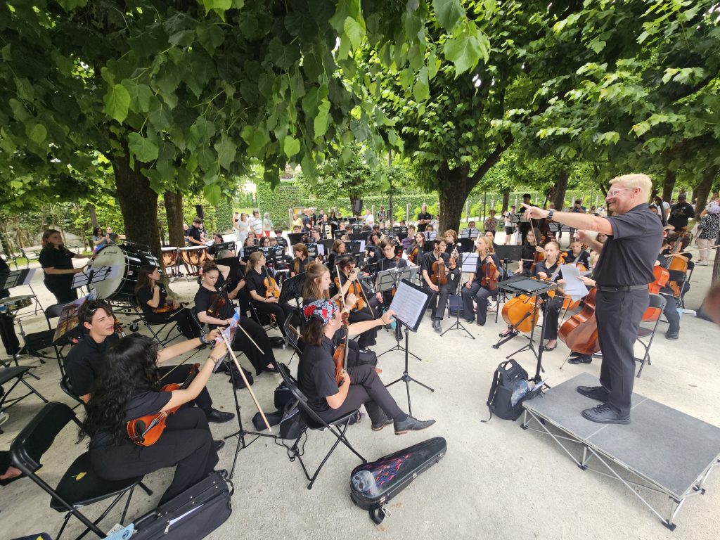 students performing